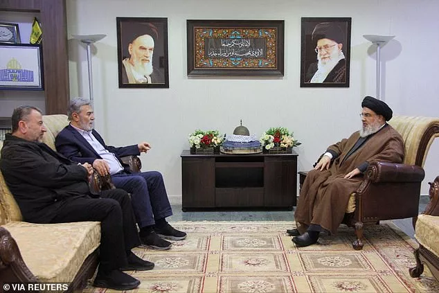 Head of Hezbollah meets with leaders of Hamas and Islamic Jihad to discuss how to 'achieve victory for the resistance against Israel' in Gaza