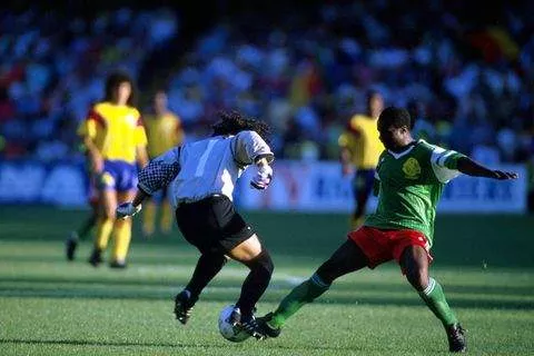 Cameroonian forward Roger Milla at the World Cup - Imago