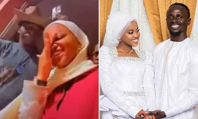 Sadio Mane's 18-year-old wife gets a grand reception as she returns to school as over 100 schoolmates gather to receive her after her wedding to the footballer (Video)