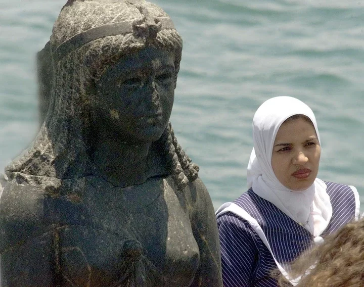 A bust of the Goddess Isis was discovered in the sunken site of Thonis