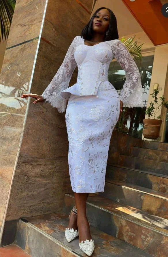 20 Beautiful White Lace Gowns For Stylish Ladies To Try Out