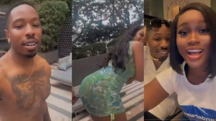 "Good vibe don tire her, she just wan be baddie like..." - Netizens react to CeeC twerking for Ike as they vacation together
