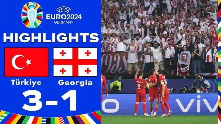 Turkiye 3 - 1 Georgia (Jun-18-2024) Euro 2024 Highlights