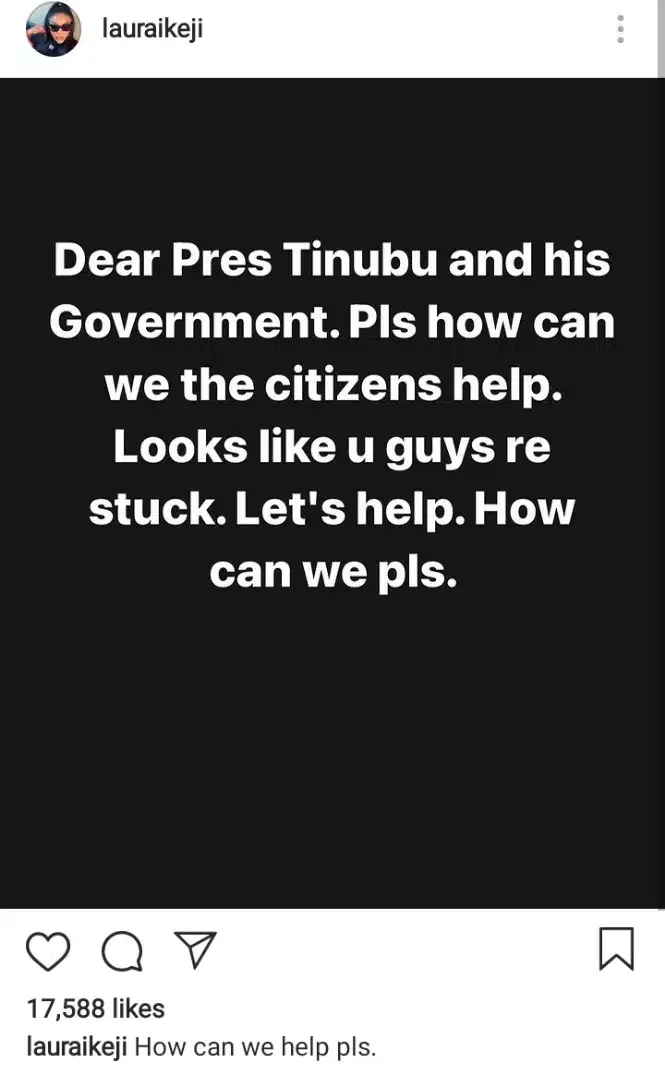 'Please how can we the citizens help' - Laura Ikeji questions President Tinubu