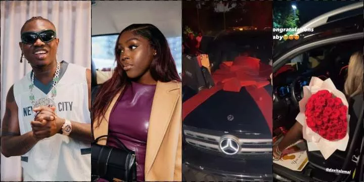 Zlatan Ibile surprises baby mama, Davita with new Benz, others on her 27th birthday