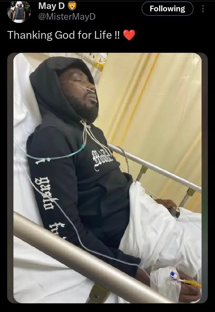 May D recounts harrowing medical ordeal