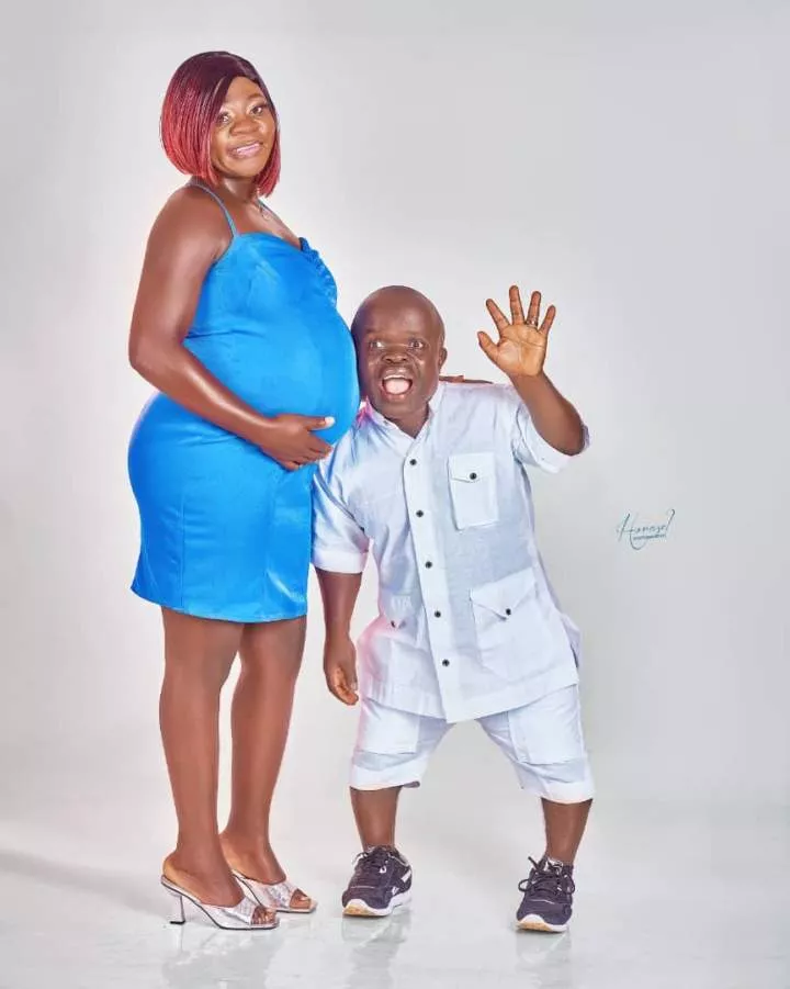 Cameroonian teacher who was rejected by women due to his height welcomes first child with wife