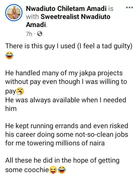 He kept running errands and even risked his career for me - Nigerian lady narrates how she 