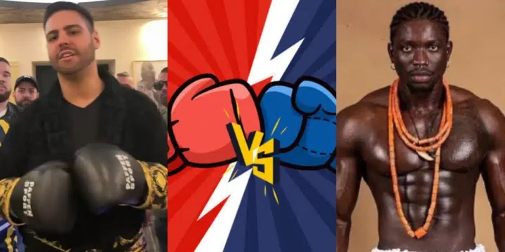 "₦10m for winner, ₦5m for loser" - Canadian heavyweight boxer, Niki Tall challenges Verydarkman to a boxing match