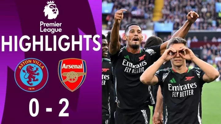 Aston Villa 0 - 2 Arsenal (Aug-24-2024) Premier League Highlights