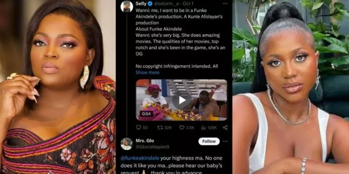 BBNaija: 'Will be waiting' - Funke Akindele accepts Wanni's request to join her production team