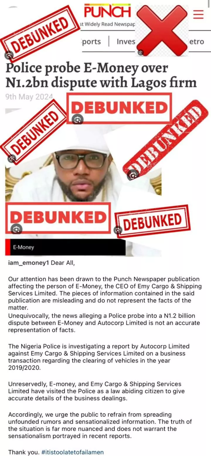 E-Money addresses report of police probe over N1.2bn dispute with Lagos firm