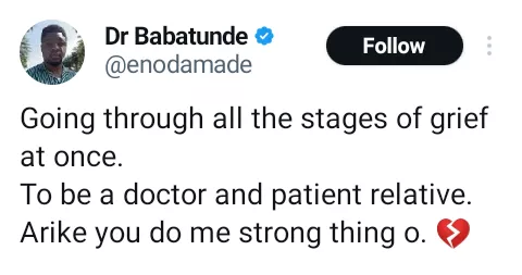 Maybe if I had taken her out of this shithole country she wouls still be by my side - Nigerian man shares regret after his wife