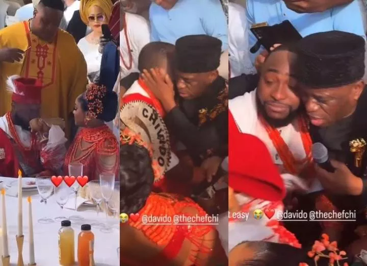 Davido weeps as Chioma?s dad blesses their union (video)