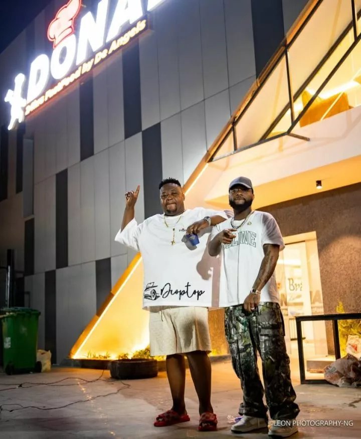 Davido congratulates Cubana Chief Priest as he builds a luxury hotel