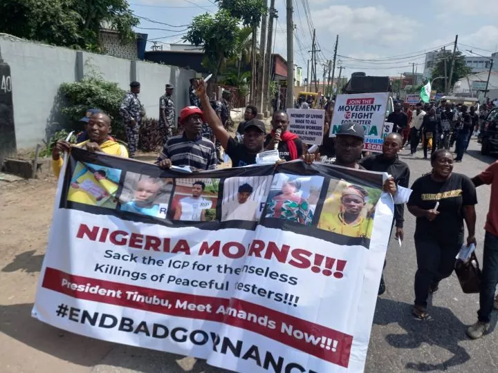 BREAKING: #EndBadGovernanceInNigeria protest organisers call for IG's sacking