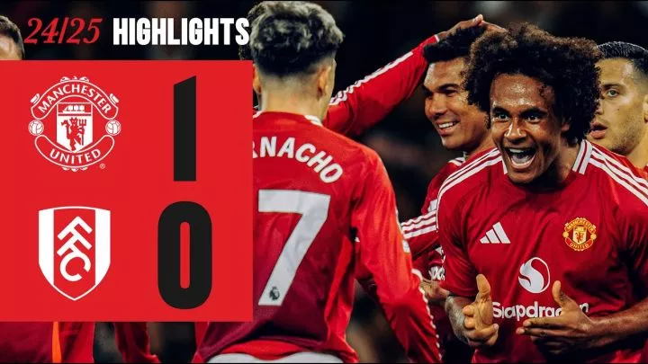 Manchester United 1 - 0 Fulham (Aug-16-2024) Premier League Highlights