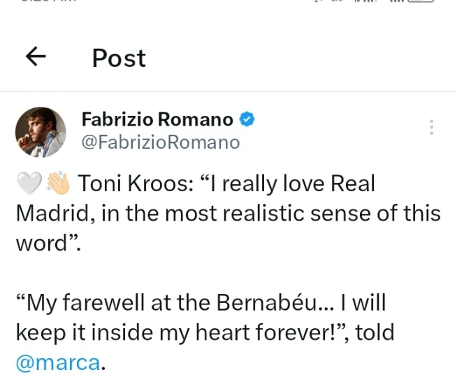 Kroos: My Farewell at the Bernabéu Will Be Forever in My Heart