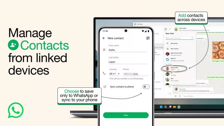 WhatsApp introduces contact storing directly within the app, teases usernames