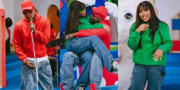 Netizens droll as Kizz Daniel and his wife melts heart with new photos