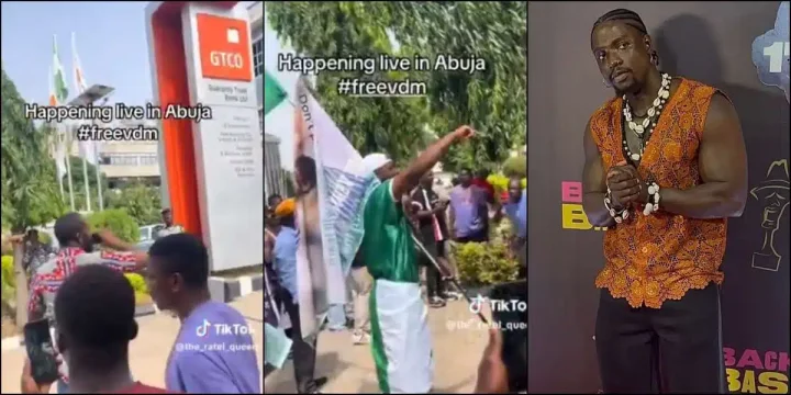Nigerians storm GTBank to protest over arrest of Verydarkman