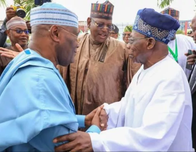 Atiku Meets Obasanjo, Ex-SGF Babachir Lawal, Others in Abuja (Photo)