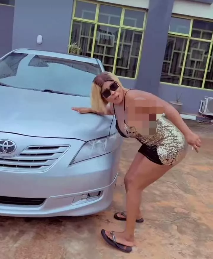 Gospel singer who recently turned to slay queen acquires new Toyota car