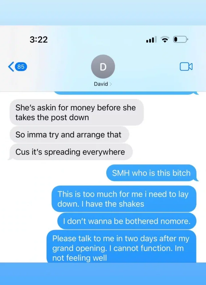 Lady claims she's pregnant for Davido ... leaks chat (See screenshots)