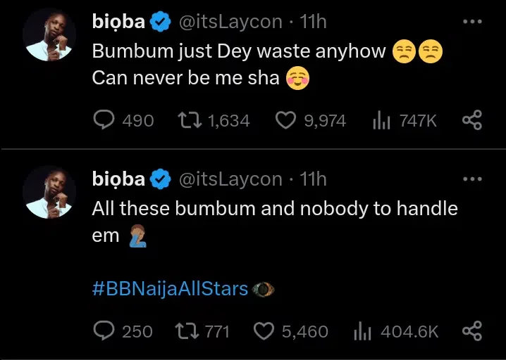'Bumbum just dey waste anyhow' - Laycon expresses thought about Saturday night party in BBNaija house