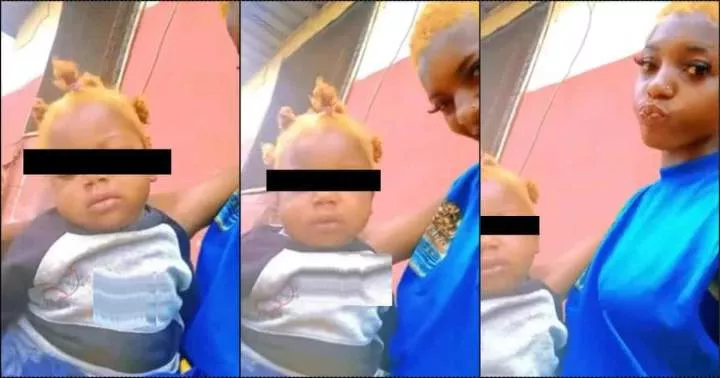 Rage as Nigerian mother dyes baby's hair (Video)
