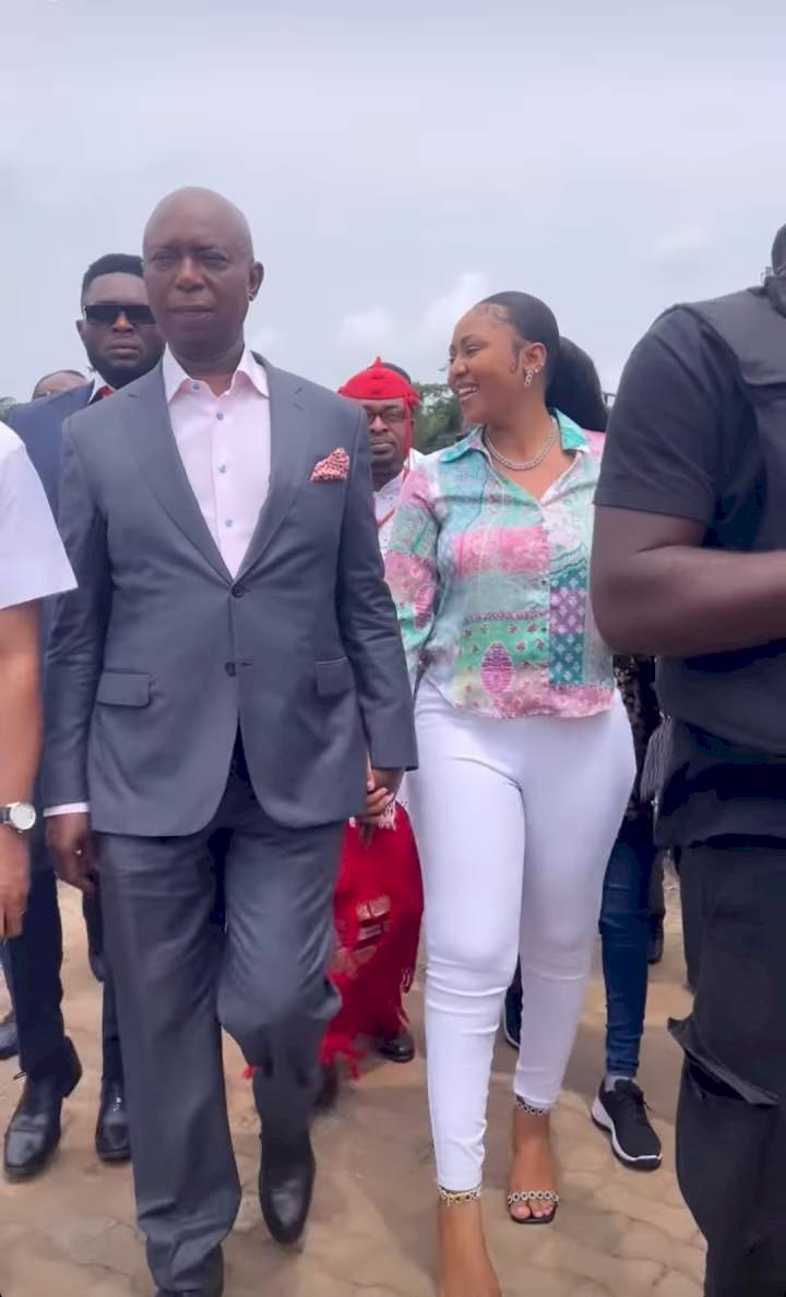 DELSU students admit to Ned Nwoko that they only hailed him because of the presence of his wife Regina Daniels (video)