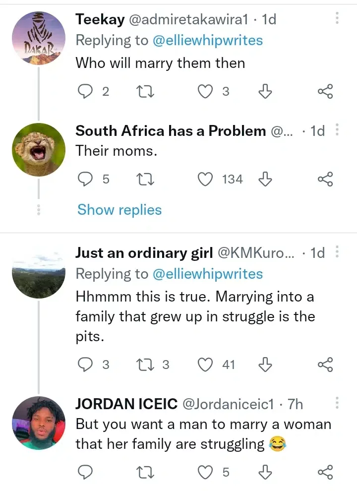 'Avoid marrying the breadwinner in any family' - Twitter user warns women