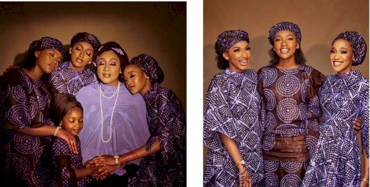 Stunning photos of President Buhari's daughter, Hadiza Bello and her beautiful daughters