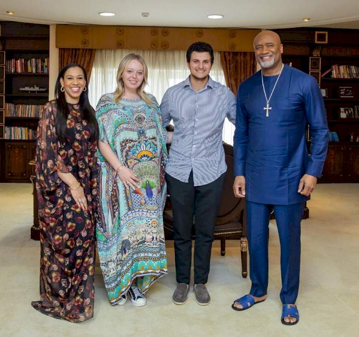 Donald Trump's daughter, Tiffany and her Nigerian-bred fiancé visit pastor Paul Adefarasin in Lagos