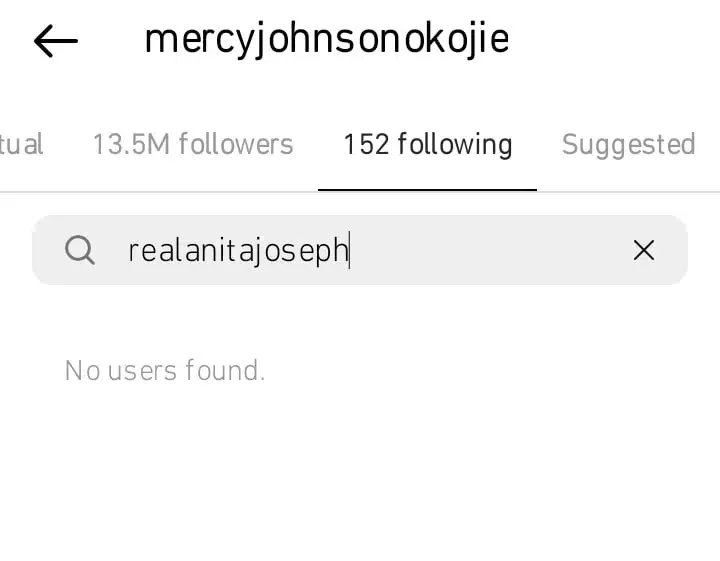 Mercy Johnson unfollows Destiny Etiko, Nuella Njubigbo, others over alleged political issues