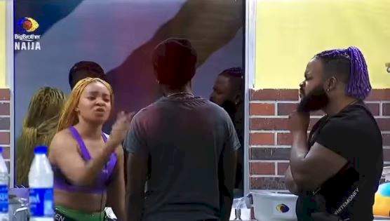 BBNaija: Queen and Whitemoney get involved in heated argument over Jackie B (Video)