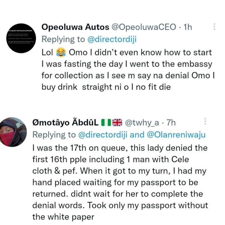 Nigerians share their experiences after being denied visas at different embassies