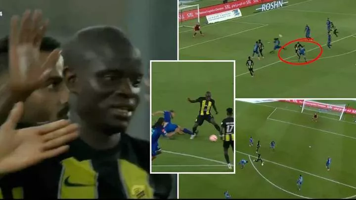 N'Golo Kante scores outrageous first goal for Saudi side Al Ittihad, we didn't know he could do this (Video)
