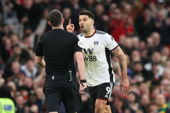 Alexander Mitrovic banned for next seven Fulham games after red card in Manchester United defeat