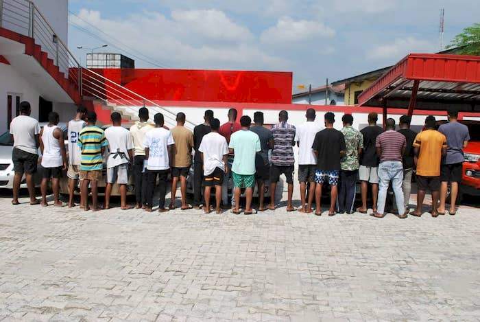 BUSTED!! EFCC Arrests 40 Suspected Internet Fraudsters In Port Harcourt (See Photos)