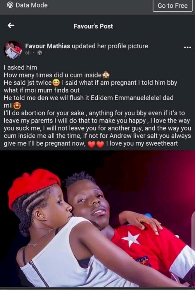 'I will do abortion and leave my parents house for your sake' - Lady professes her undying love to her boyfriend