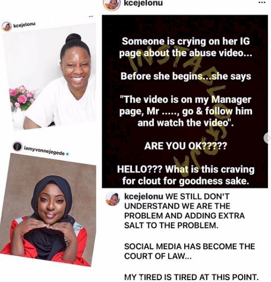 'You were crying on IG and told us to follow your manager to watch the CCTV footage' - Actress, Kelechi Ejelonu hits Yvonne Jegede