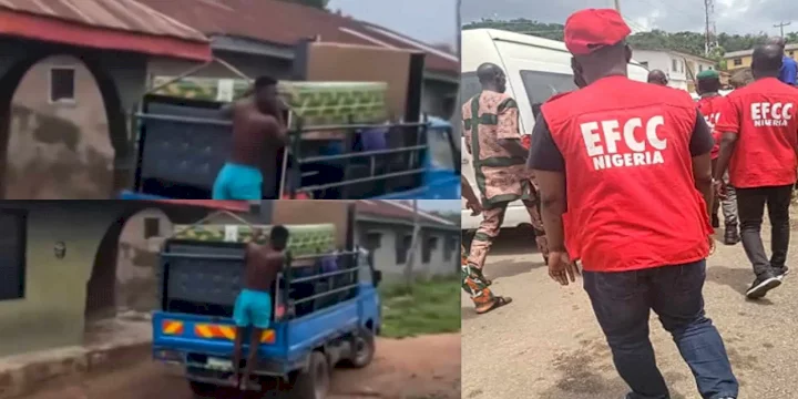 Landlord reportedly sends young man packing after EFCC warned against renting house to yahoo boys (Video)