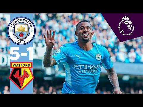 Manchester City 5 - 1 Watford (Apr-23-2022) Premier League Highlights