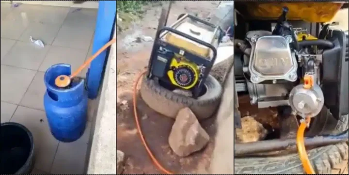 Fuel Subsidy: Nigerian man gives testimony as he powers generator with cooking gas (Video)