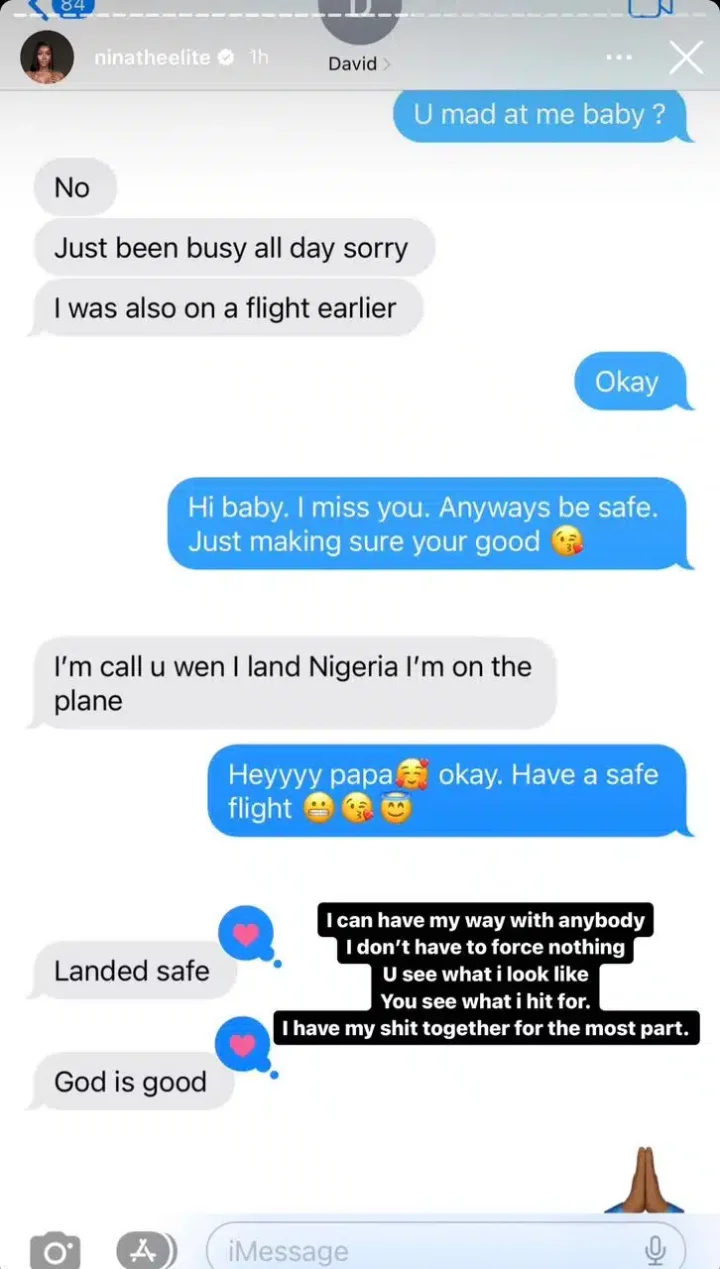 Lady claims she's pregnant for Davido ... leaks chat (See screenshots)