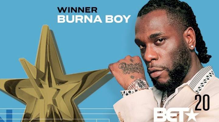 BET Award: Burnaboy wins best International act