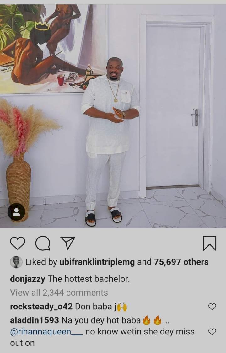 'Rihanna no know wetin she dey miss' - Nigerians react as Don Jazzy calls himself the 'hottest bachelor' (Photo)