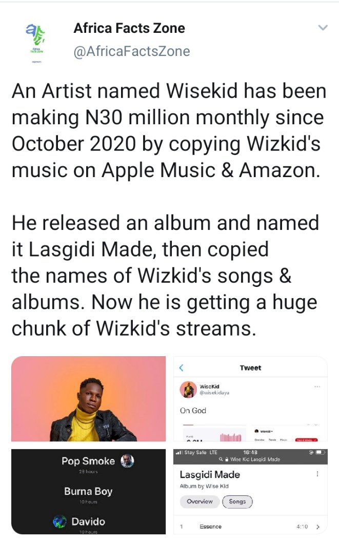 Artist busted for copying Wizkid’s music and making N30million monthly