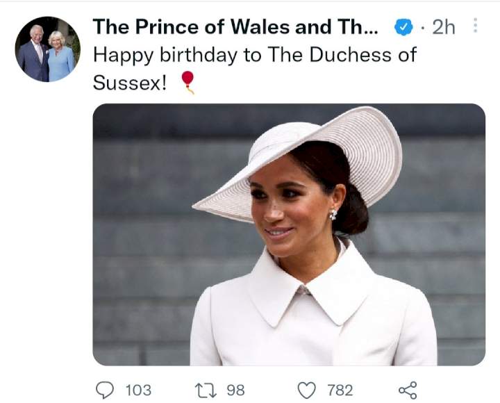 Members of the royal family celebrate Meghan Markle as she turns 41